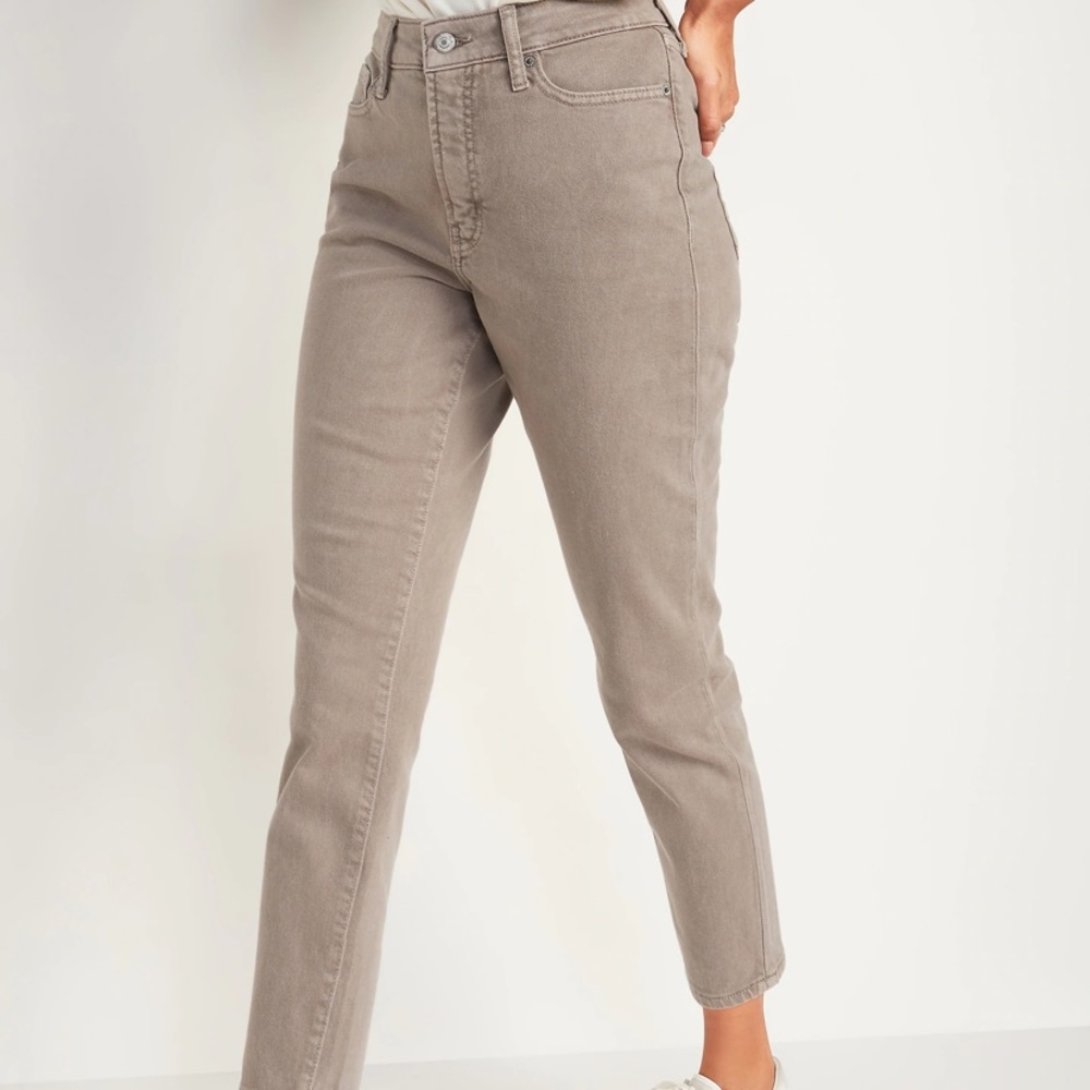 Old Navy O.G. Straight High Rise in Fuji Brown